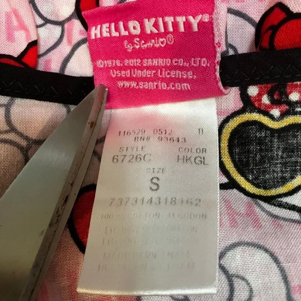 Hello Kitty Pink Nurse Scrub Medical Care Top Small Cute Sunglasses Bow Kawaii - Picture 5 of 7